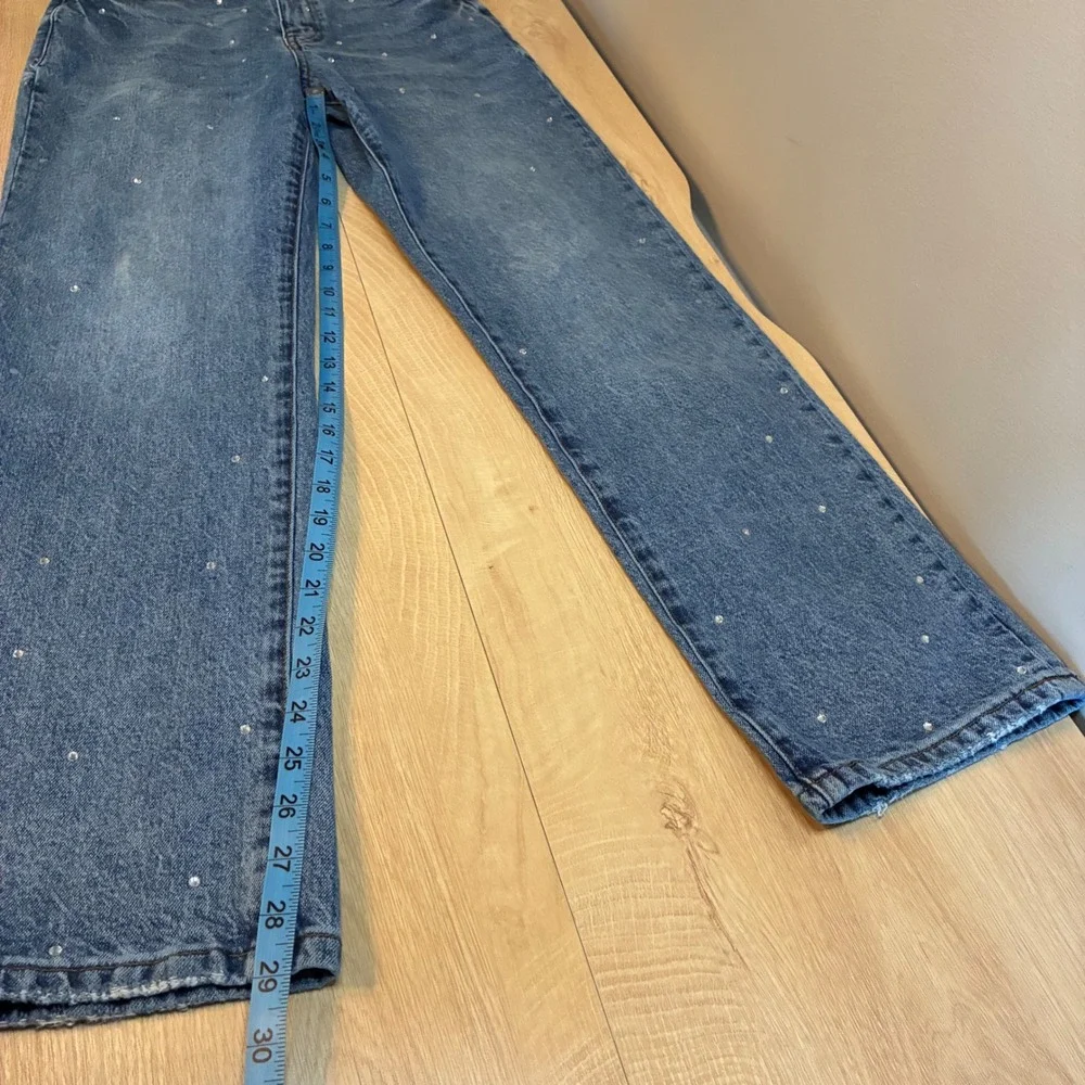 KanCan Signature 90s Straight Rhinestone Embellished Jeans Blue VBK2073S 25
